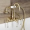 Aqua Vintage Wall Mount Clawfoot Tub Faucet, Brushed Brass AE7T7WLL - alternate 2